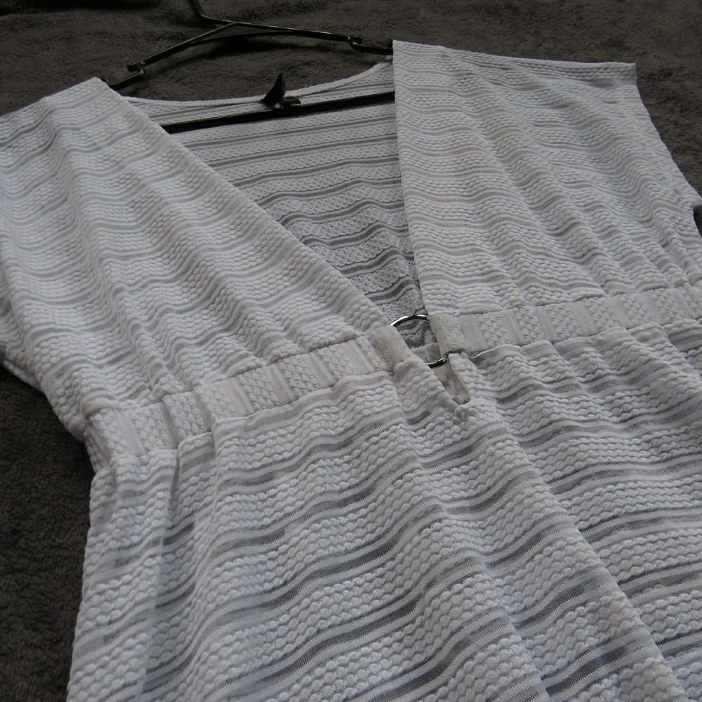 Sheer White Beach Cover Up